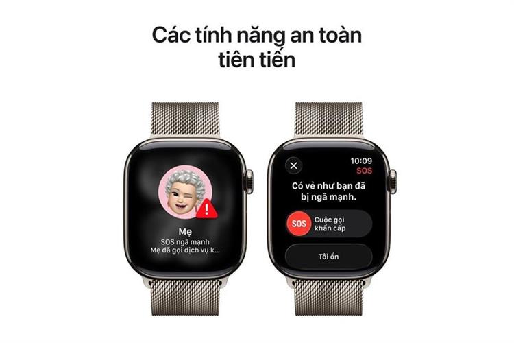 Apple Watch Series 11 GPS + Cellular 46mm viền Titanium dây Milan Màu Titan tự nhiên