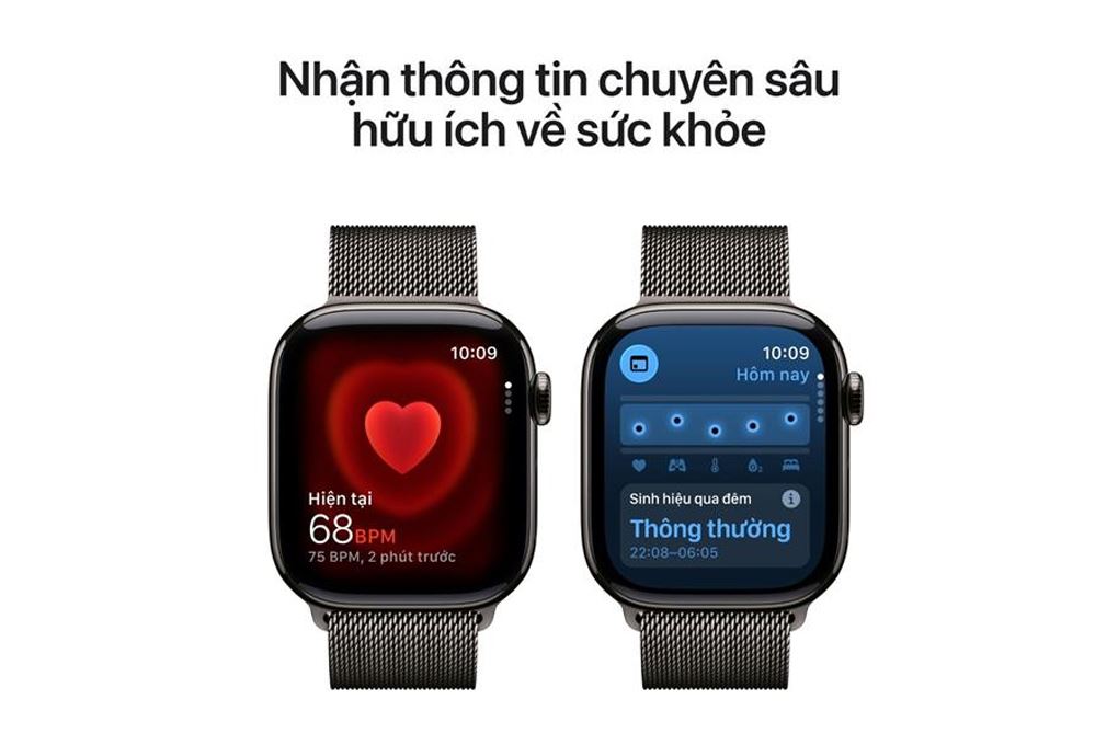 Apple Watch Series 11 GPS + Cellular 46mm viền Titanium dây Milan Màu Titan xám