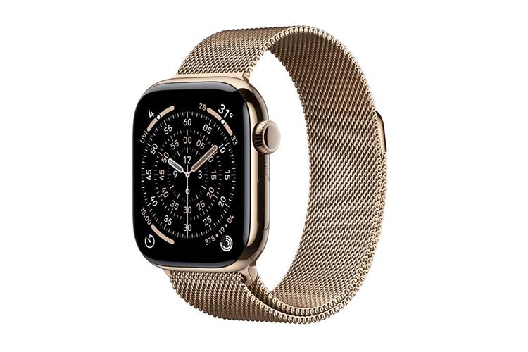 Apple Watch Series 11 GPS + Cellular 46mm viền Titanium dây Milan Màu Titan vàng