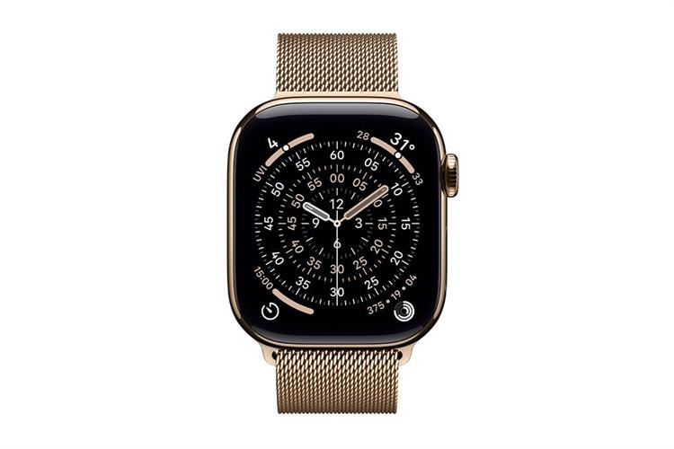 Apple Watch Series 11 GPS + Cellular 46mm viền Titanium dây Milan Màu Titan vàng