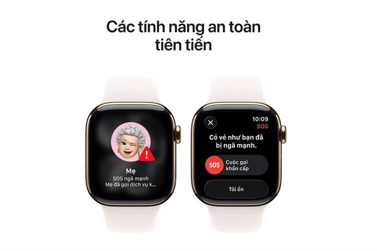 Apple Watch Series 11 GPS + Cellular 46mm viền Titanium dây thể thao Màu Titan vàng
