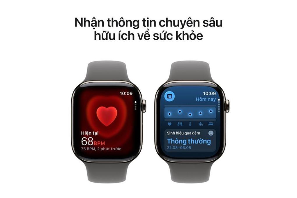 Apple Watch Series 11 GPS + Cellular 42mm viền Titanium dây thể thao Màu Titan tự nhiên