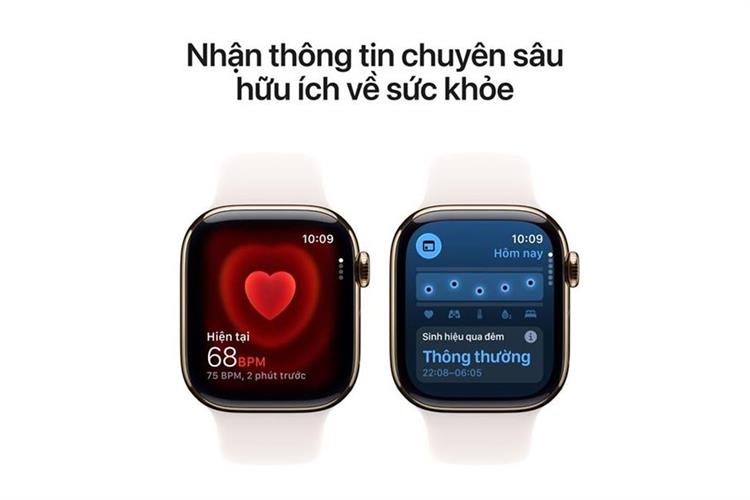 Apple Watch Series 11 GPS + Cellular 42mm viền Titanium dây thể thao Màu Titan vàng
