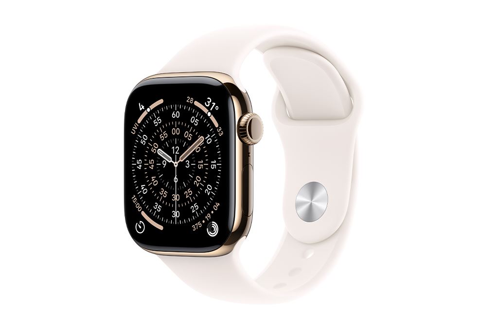Apple Watch Series 11 GPS + Cellular 42m viền Titanium dây thể thao Titan vàng