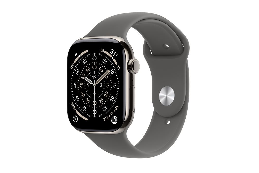 Apple Watch Series 11 GPS + Cellular 42m viền Titanium dây thể thao Titan tự nhiên
