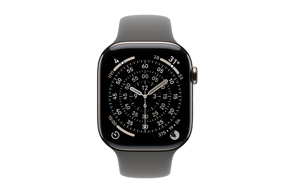 Apple Watch Series 11 GPS + Cellular 42m viền Titanium dây thể thao Titan tự nhiên - 2