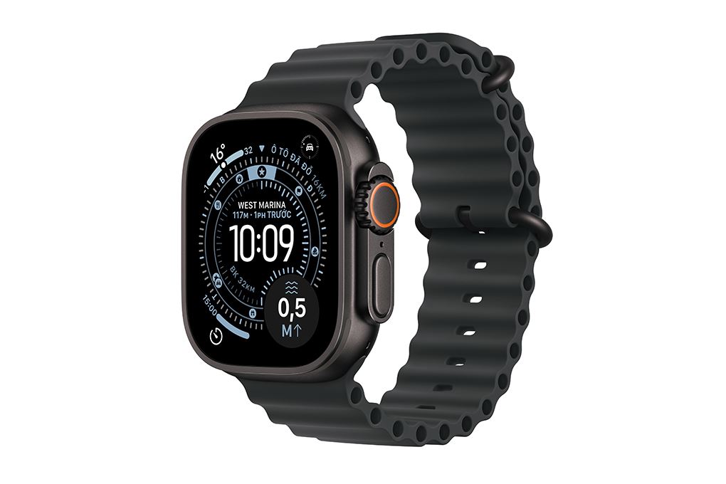 Apple Watch Ultra 3 GPS + Cellular 49mm viền Titanium dây Ocean Màu Titan đen