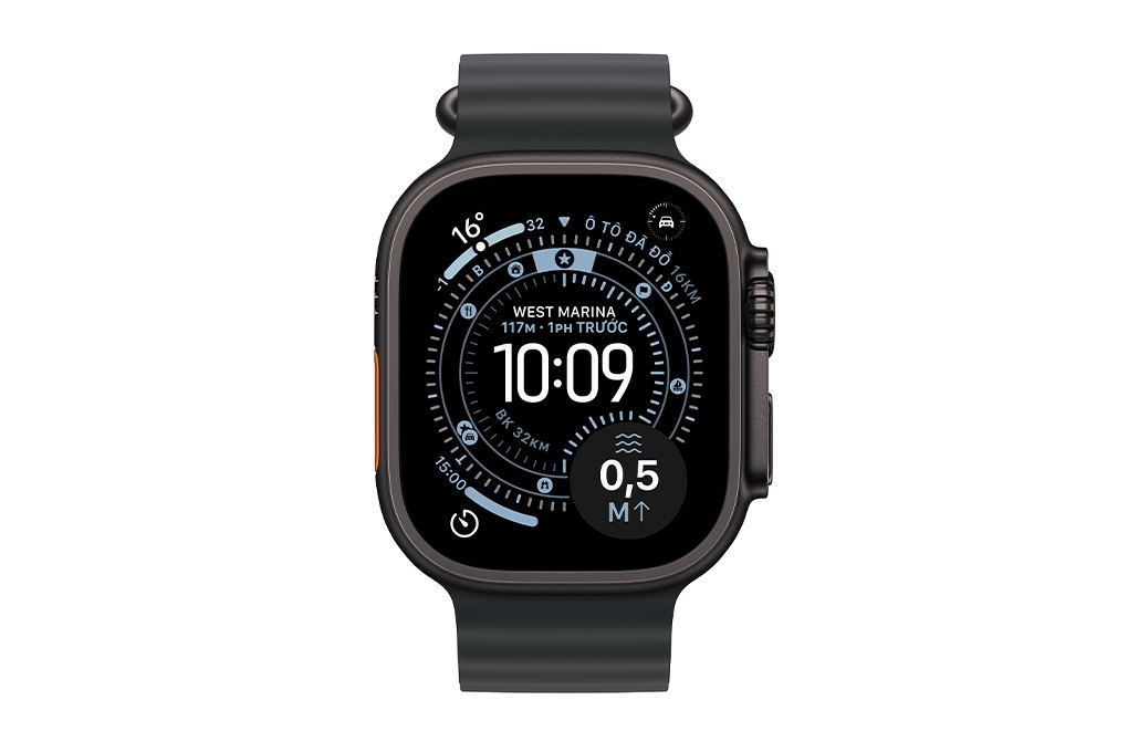 Apple Watch Ultra 3 GPS + Cellular 49mm viền Titanium dây Ocean Màu Titan đen