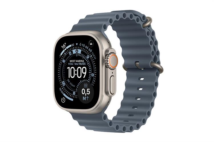 Apple Watch Ultra 3 GPS + Cellular 49mm viền Titanium dây Ocean Màu Titan tự nhiên