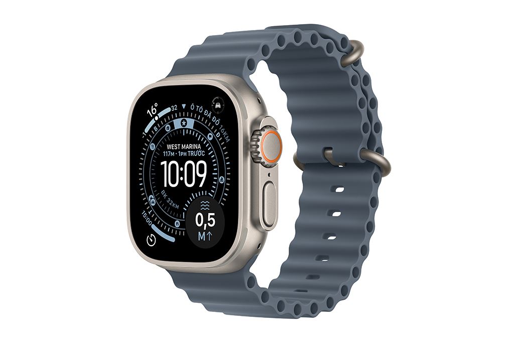 Apple Watch Ultra 3 GPS + Cellular 49mm viền Titanium dây Ocean Titan tự nhiên
