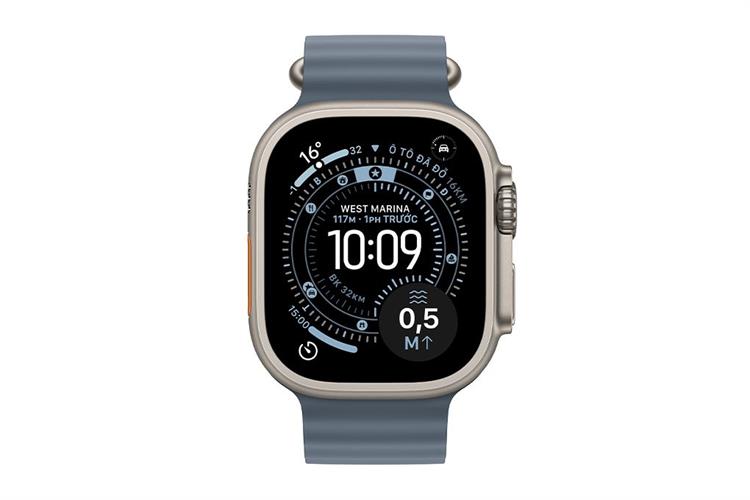 Apple Watch Ultra 3 GPS + Cellular 49mm viền Titanium dây Ocean Màu Titan tự nhiên