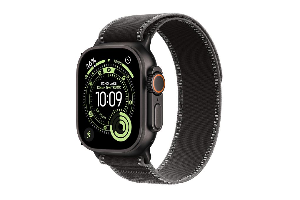 Apple Watch Ultra 3 GPS + Cellular 49mm viền Titanium dây Trail Màu Titan đen