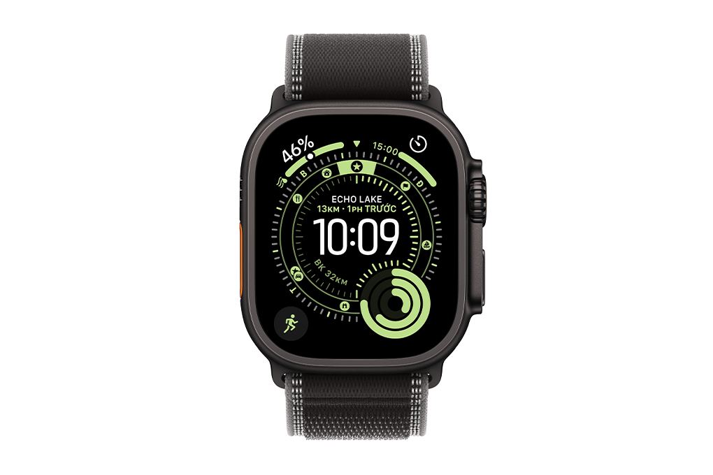 Apple Watch Ultra 3 GPS + Cellular 49mm viền Titanium dây Trail Màu Titan đen