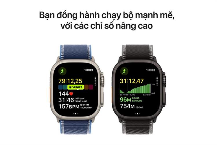 Apple Watch Ultra 3 GPS + Cellular 49mm viền Titanium dây Trail Màu Titan tự nhiên