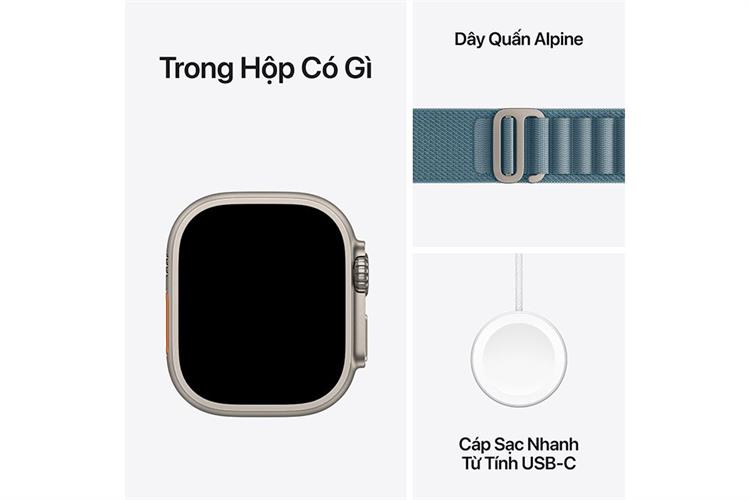 Apple Watch Ultra 3 GPS + Cellular 49mm viền Titanium dây Alpine Màu Titan tự nhiên