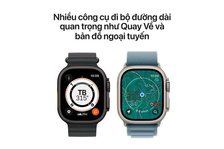 Apple Watch Ultra 3 GPS + Cellular 49mm viền Titanium dây Alpine Màu Titan tự nhiên