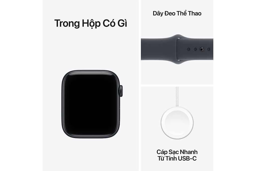 Apple Watch SE 3 GPS 44mm viền nhôm dây thể thao Màu Xanh đen