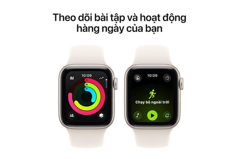 Apple Watch SE 3 GPS + Cellular 40mm viền nhôm dây thể thao Màu Trắng Starlight