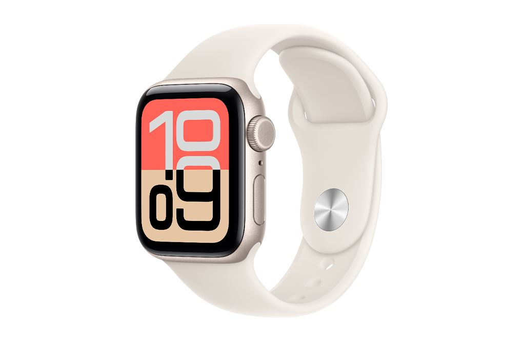 Apple Watch SE 3 GPS + Cellular 40mm viền nhôm dây thể thao Màu Trắng Starlight