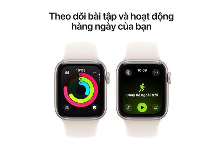 Apple Watch SE 3 GPS + Cellular 44mm viền nhôm dây thể thao Màu Trắng Starlight