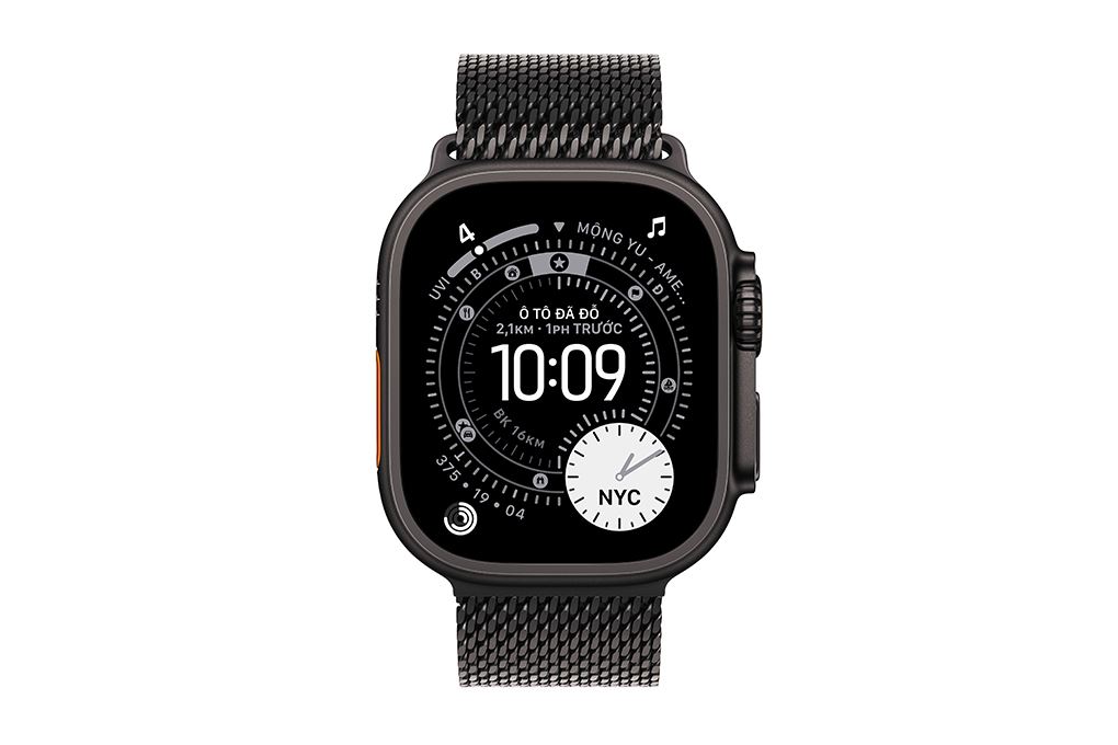 Apple Watch Ultra 3 GPS + Cellular 49mm viền Titanium dây Milan Màu Titan đen