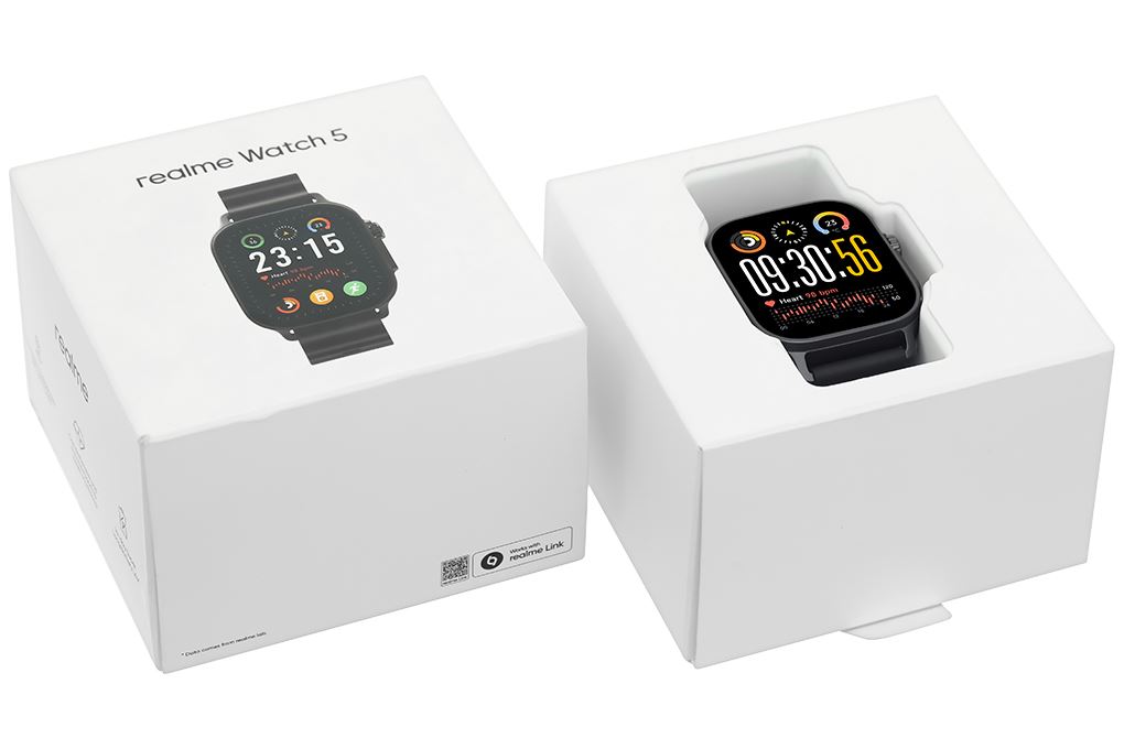 realme Watch 5 50mm dây silicone Màu Đen
