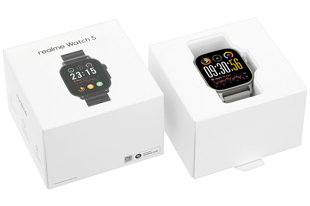 realme Watch 5 50mm dây silicone Màu Bạc