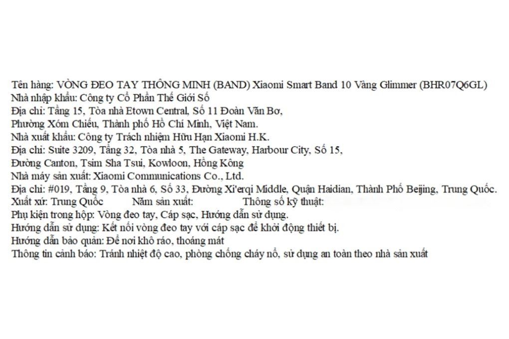 Vòng đeo tay thông minh Mi Band 10 viền nhôm dây kim loại Màu Vàng đồng