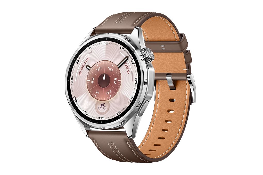 Huawei Watch GT 6 46mm viền thép dây da Màu Nâu