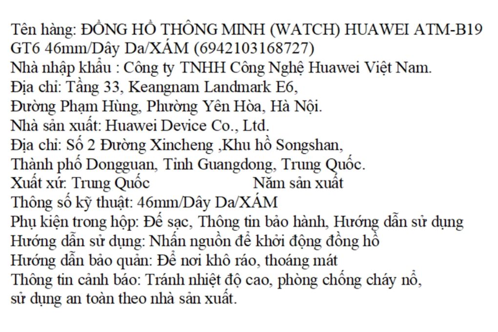 Huawei Watch GT 6 46mm viền thép dây da Màu Nâu