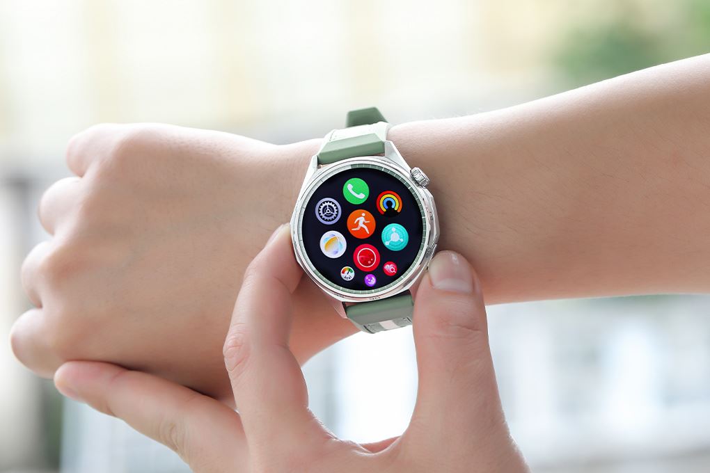 Huawei Watch GT 6 46mm viền thép dây Woven Màu Xanh lá