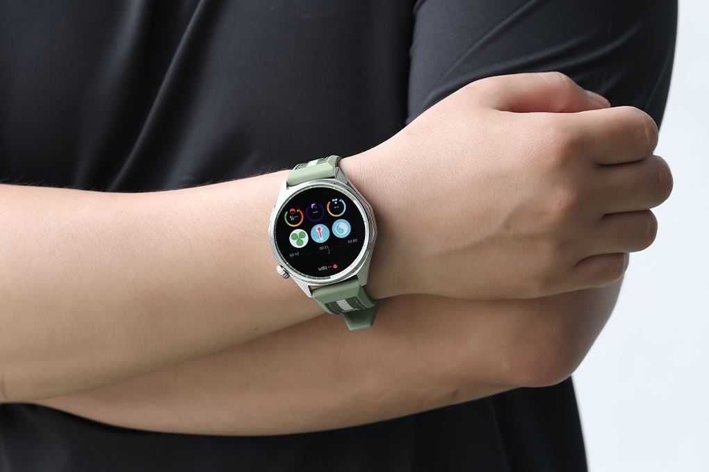 Huawei Watch GT 6 46mm viền thép dây Woven Màu Xanh lá