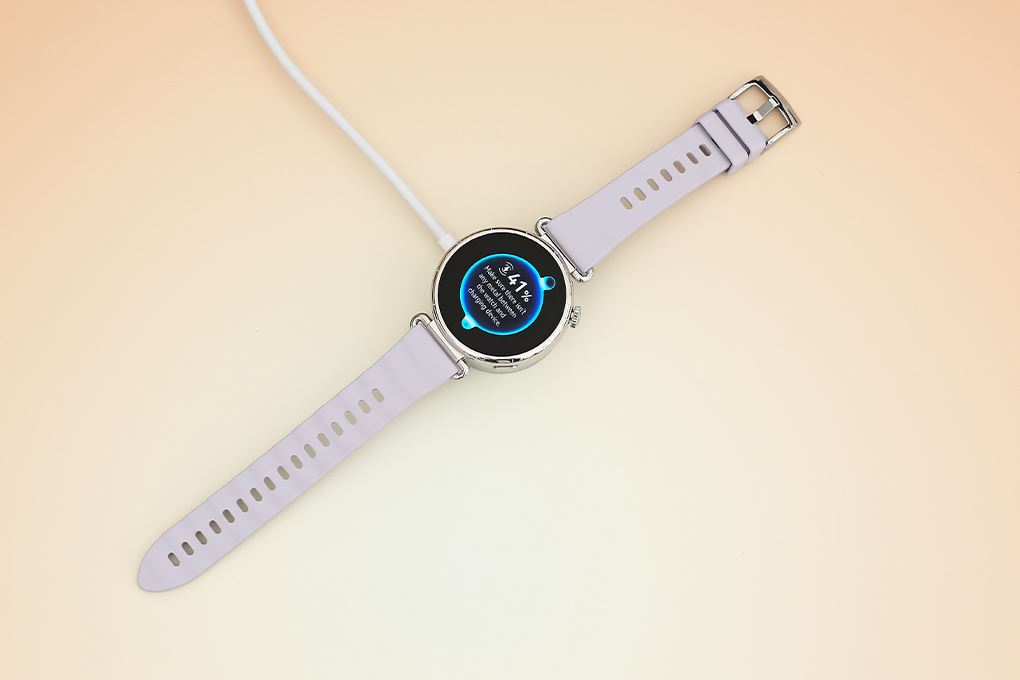 Huawei Watch GT 6 41mm viền thép dây cao su Màu Tím