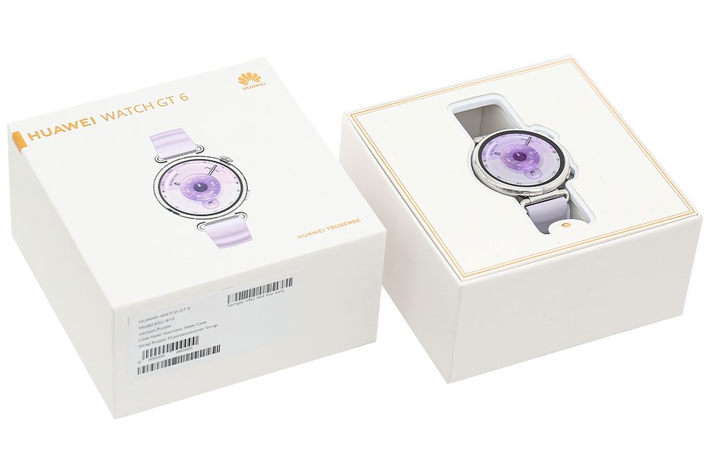 Huawei Watch GT 6 41mm viền thép dây cao su Màu Tím