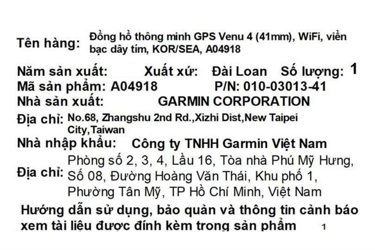 Garmin Venu 4 41mm dây silicone Màu Tím bạc