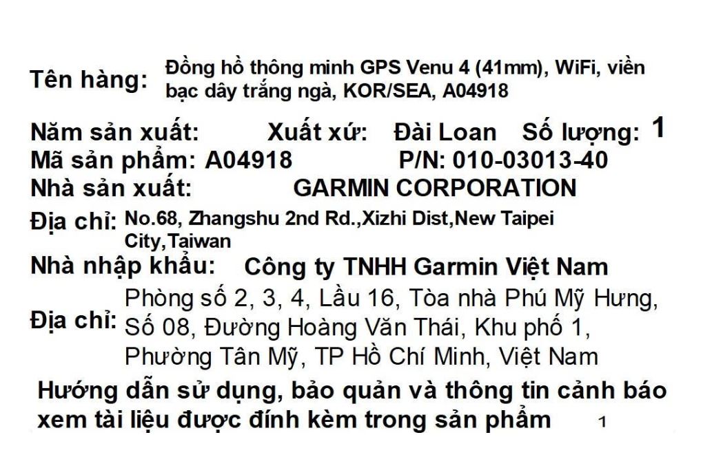 Garmin Venu 4 41mm dây silicone Màu Trắng Starlight