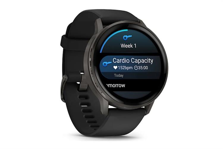 Garmin Venu 4 45mm dây silicone Màu Đen