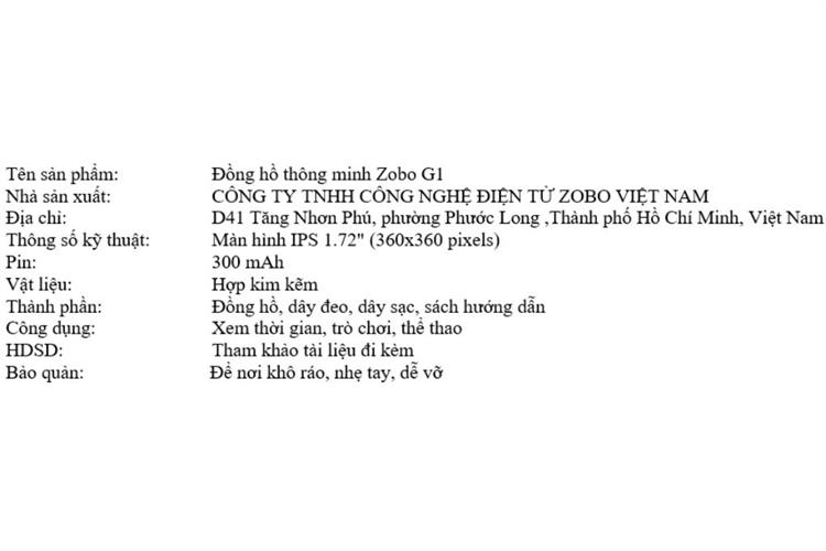 Zobo G1 42.3mm dây silicone Màu Đen