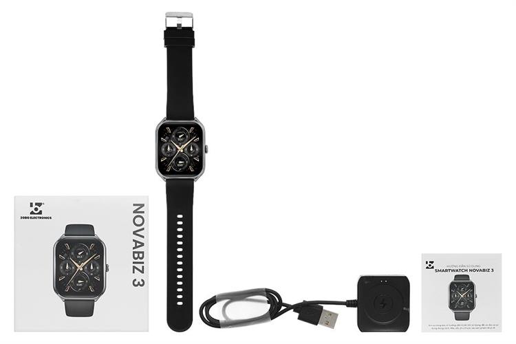 Zobo Novabiz 3 50.2mm dây silicone Màu Đen