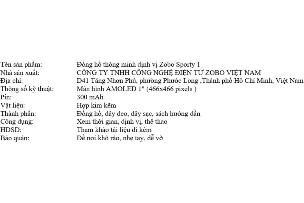 Zobo Sporty 1 42mm dây silicone Màu Đen
