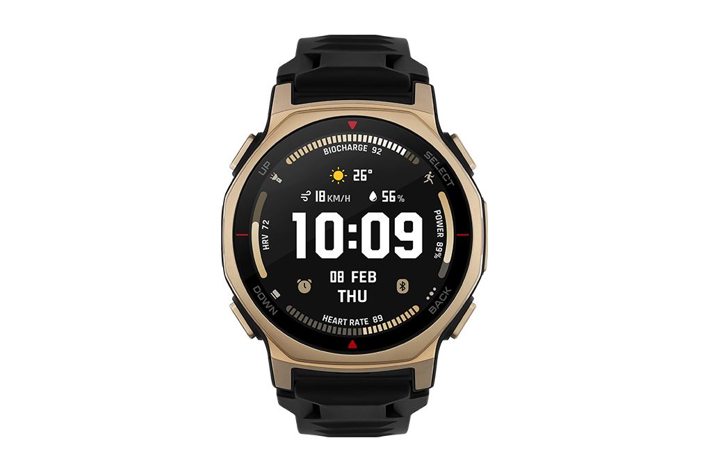 Amazfit T-Rex 3 Pro 44mm dây silicone Màu Đen - Vàng đồng