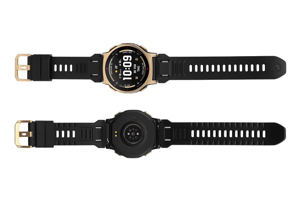 Amazfit T-Rex 3 Pro 44mm dây silicone Màu Đen - Vàng đồng
