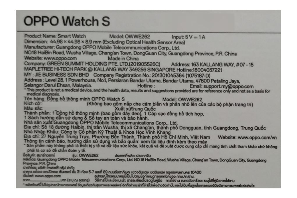 OPPO Watch S 46mm dây nylon Màu Xanh - Xám