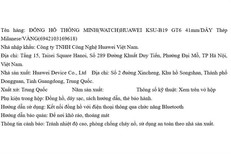 Huawei Watch GT 6 41mm viền thép dây Milanese Màu Vàng