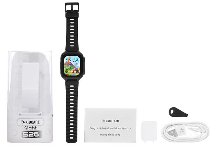 Đồng hồ định vị trẻ em Kidcare Sight S26 4G Màu Đen
