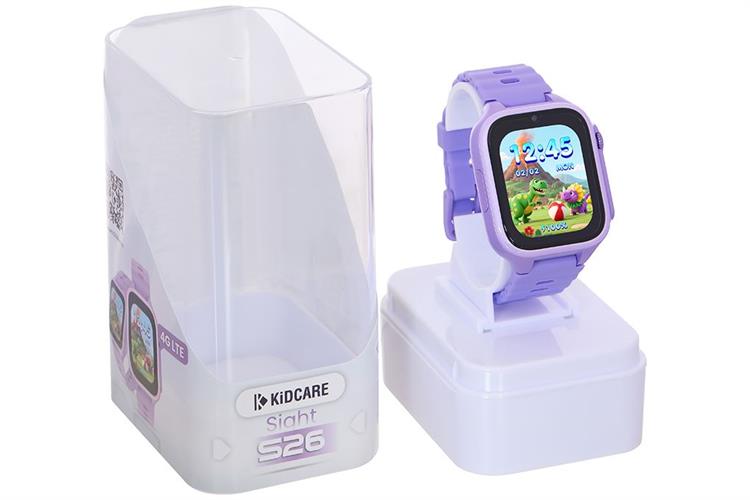 Đồng hồ định vị trẻ em Kidcare Sight S26 4G Màu Tím