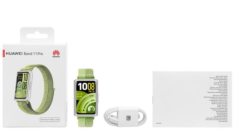 Vòng đeo tay thông minh Huawei Band 11 Pro dây nylon dệt Màu Xanh lá