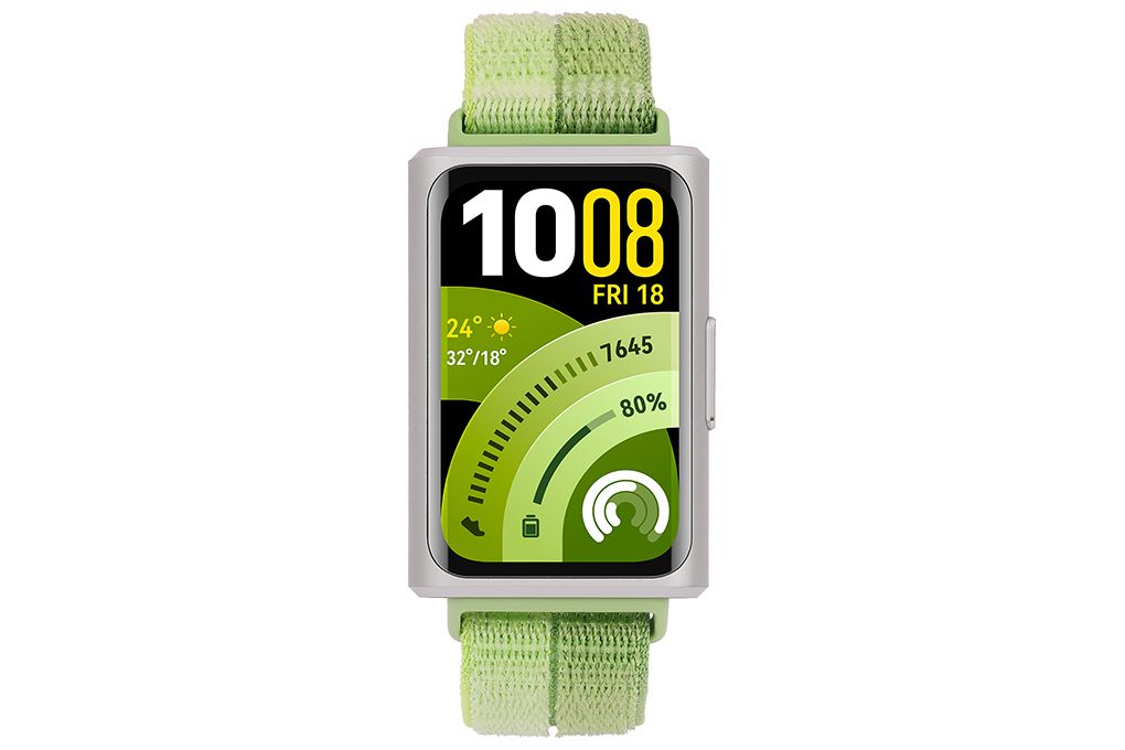 Vòng đeo tay thông minh Huawei Band 11 Pro dây nylon dệt Màu Xanh lá