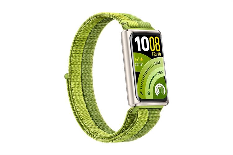 Vòng đeo tay thông minh Huawei Band 11 Pro dây nylon dệt Màu Xanh lá