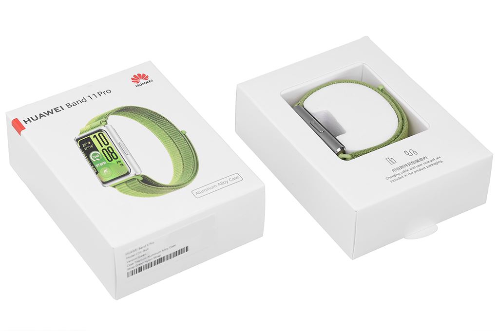 Vòng đeo tay thông minh Huawei Band 11 Pro dây nylon dệt Màu Xanh lá